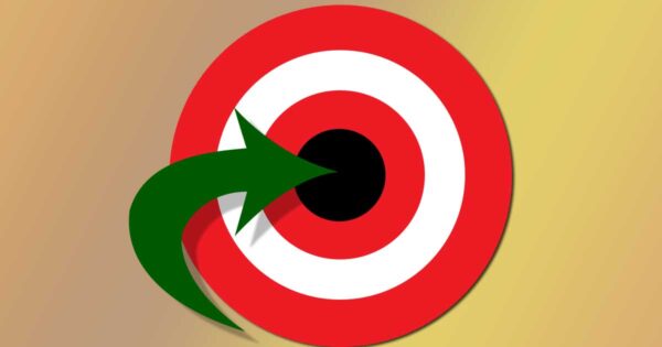setting songwriting goals red target with green curved arrow
